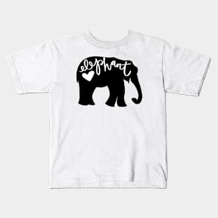 Elephant Love - Silhouette Kids T-Shirt